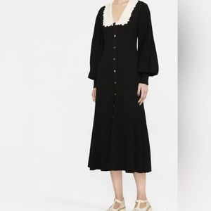 SANDRO long sleeve knitted dress